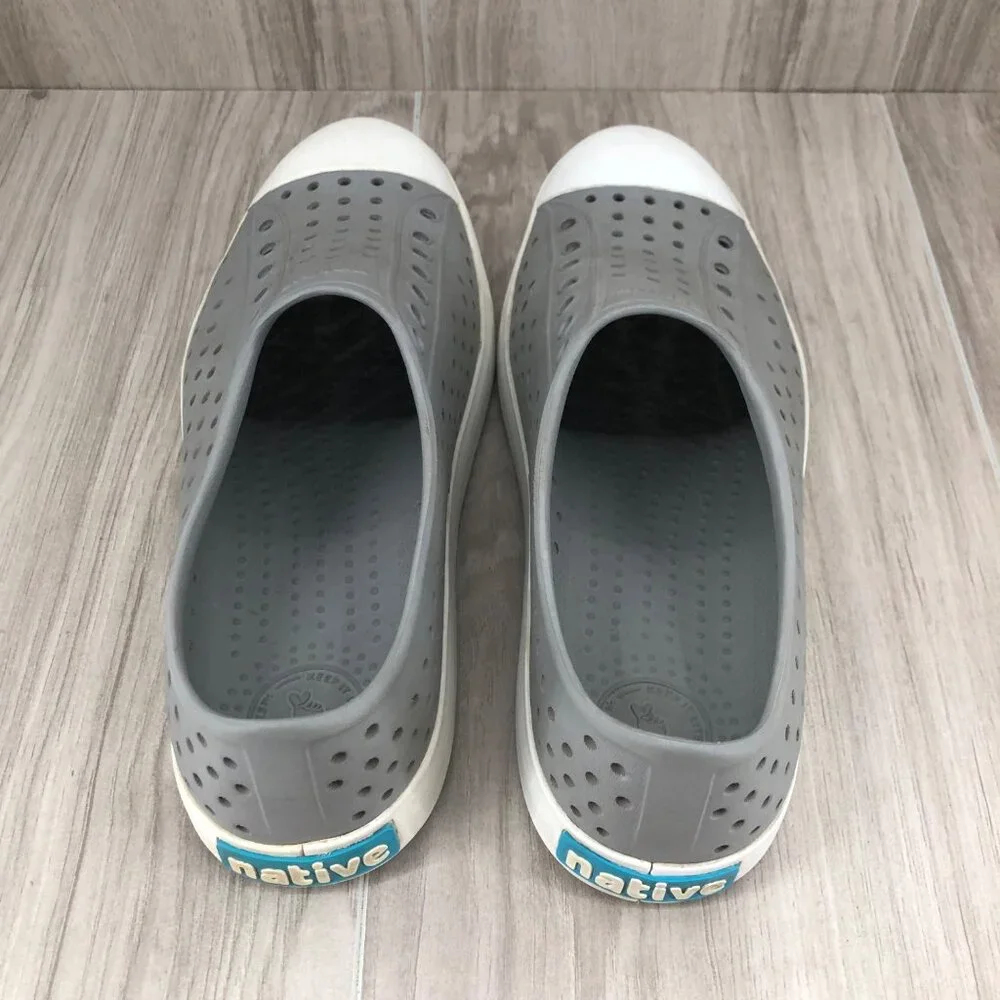 Native Shoes Kids Junior 5 Jefferson Gray Rubber Slip On Waterproof